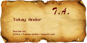 Tokay Andor névjegykártya